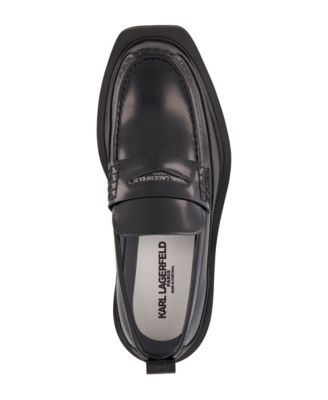 Men's White Label Collection Front Logo Penny Loafers