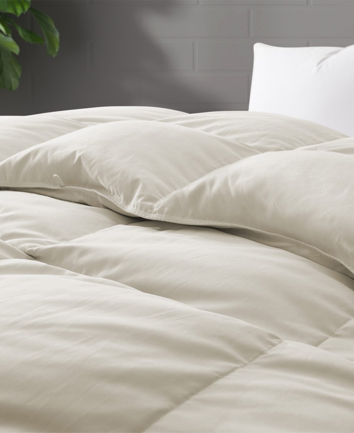 Unikome Heavyweight Goose Down Fiber Comforter, California King In Neutral