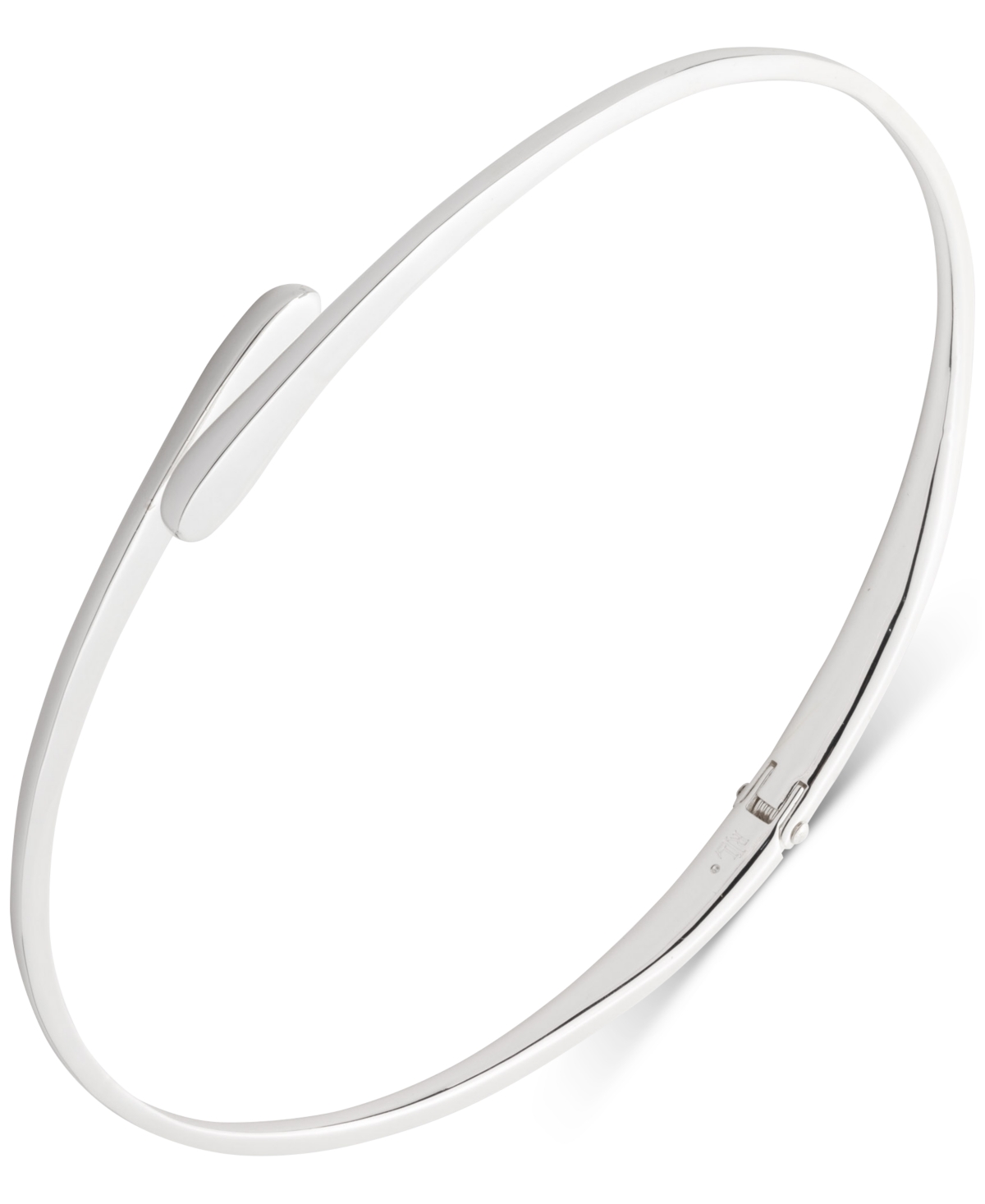 Silver-Tone Sculptural Hinge Collar Necklace, 15" - Silver