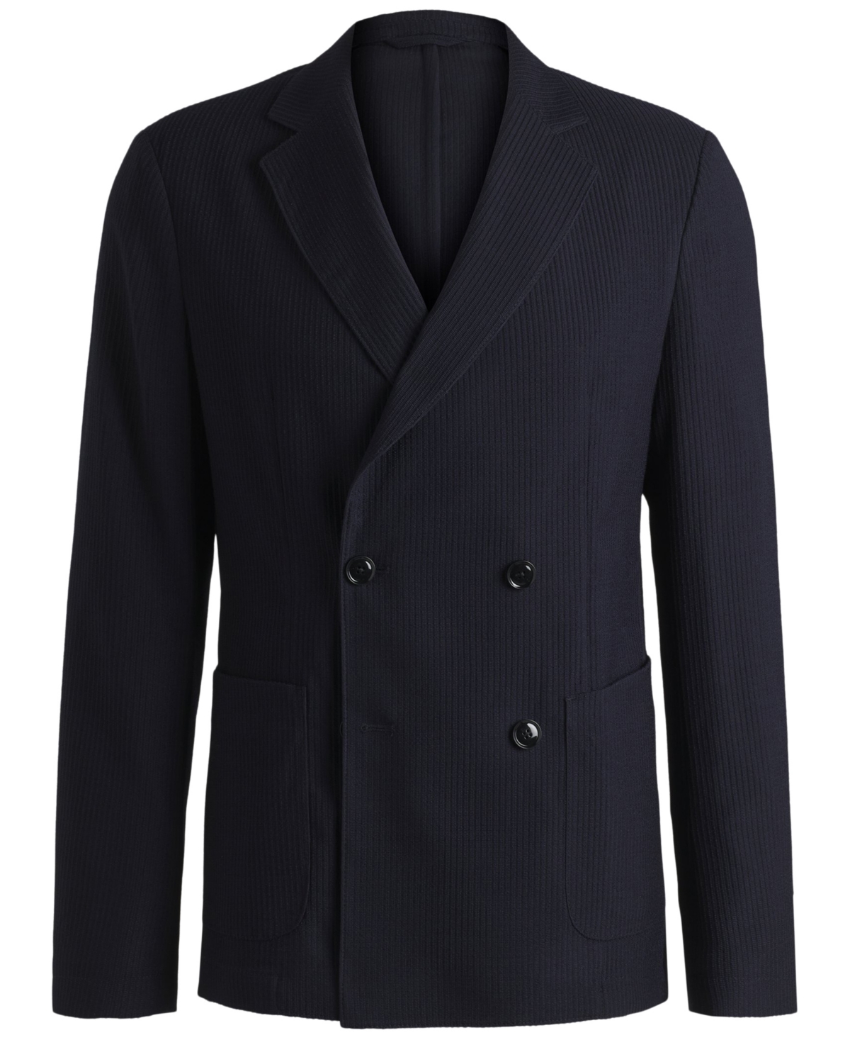 HUGO BOSS BOSS BY HUGO BOSS MEN'S PATTERNED WOOL-BLEND SLIM-FIT BLAZER 