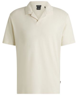 Men's Cotton Linen Regular-Fit Polo Shirt