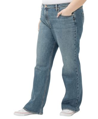 Plus Size Mid Rise Baggy Bootcut Jeans