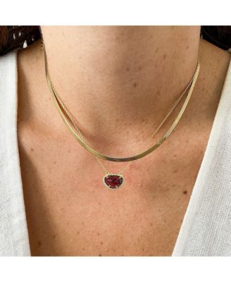 Birthstone Necklace 14k Gold Vermeil