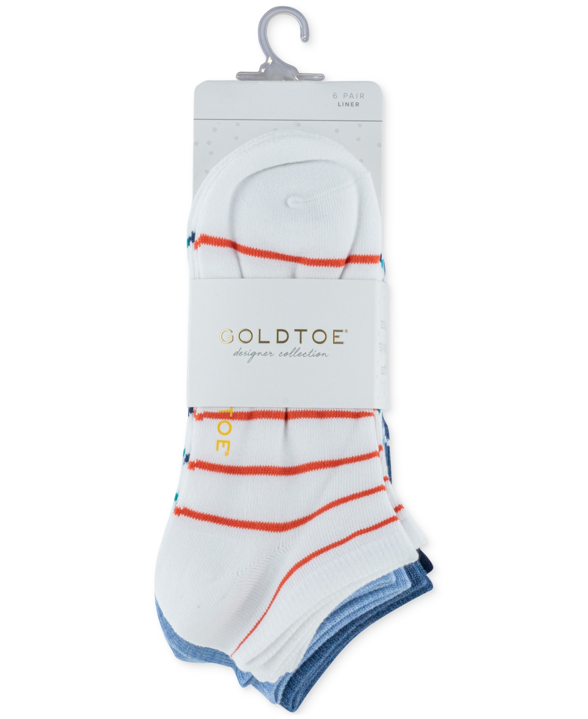 Shop Gold Toe Women's 6-pk. Striped Liner Socks Gtdl0143r06 In Asst 8