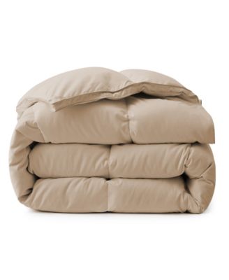 Heavyweight Goose Down Fiber Comforter, Full/Queen