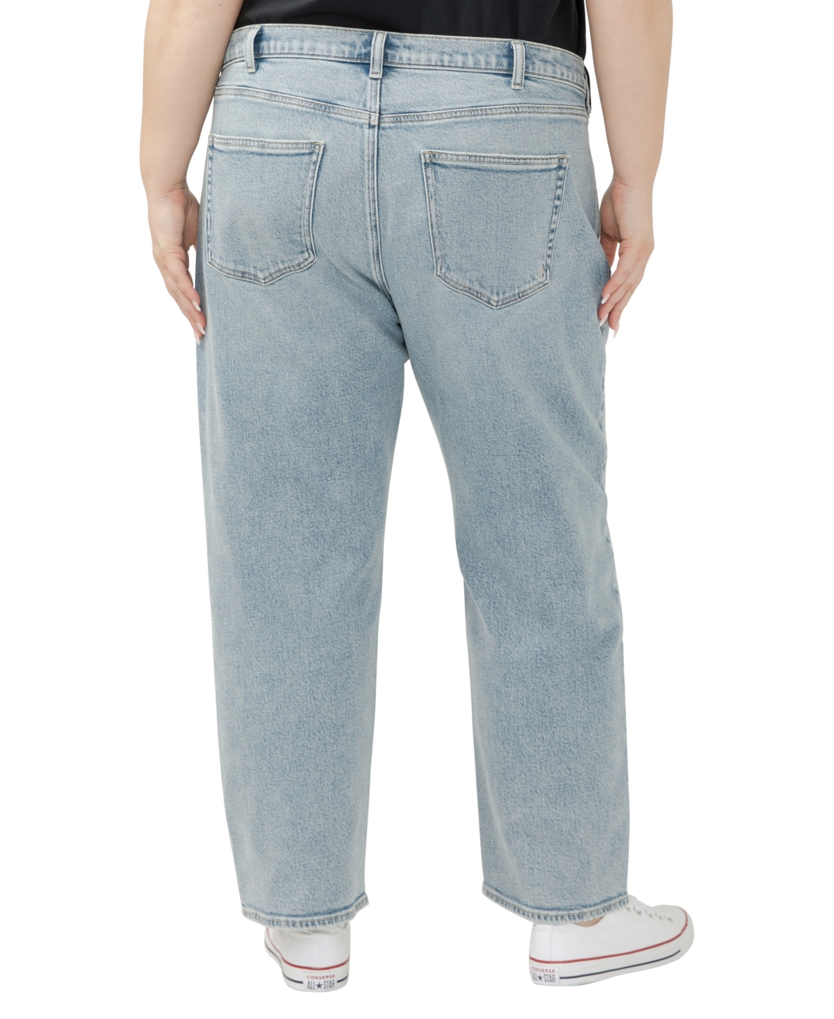 Shop Silver Jeans Co. Plus Size 90s High Rise Relaxed Straight Leg Jeans