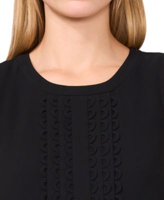 Women's Scalloped-Bib Sleeveless Top 