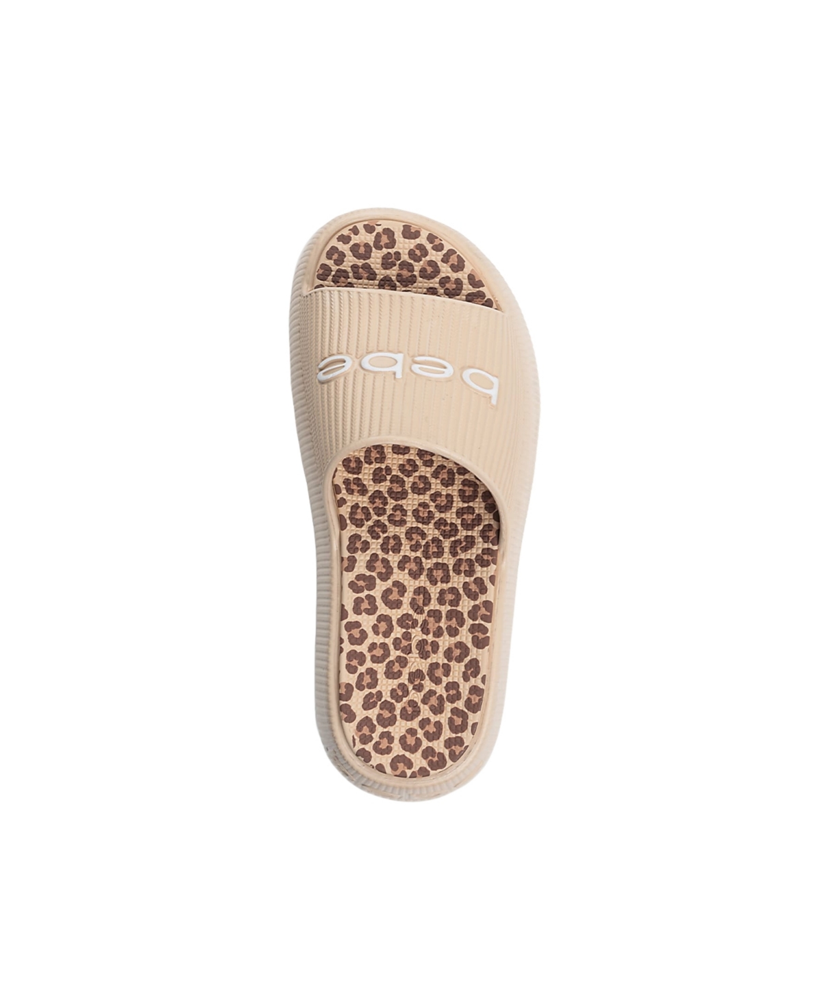 Bebe Little And Big Girls Trendy And Comfortable Summer Platform Slides In Sand