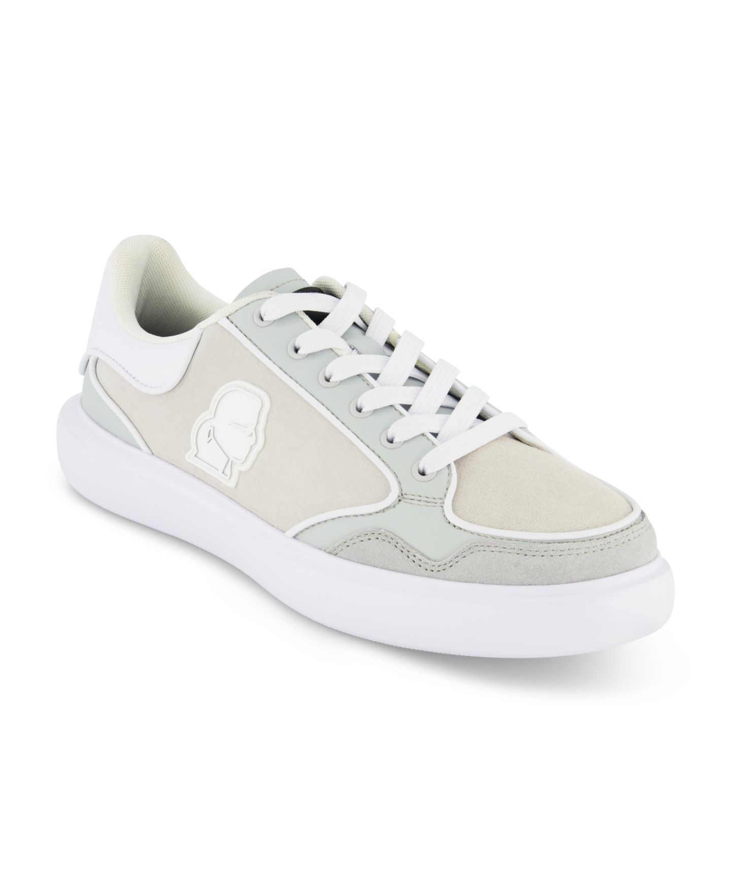 Мужские кроссовки KARL LAGERFELD PARIS Side Patch Court Lace Up, цвет: Мятный — фото 1