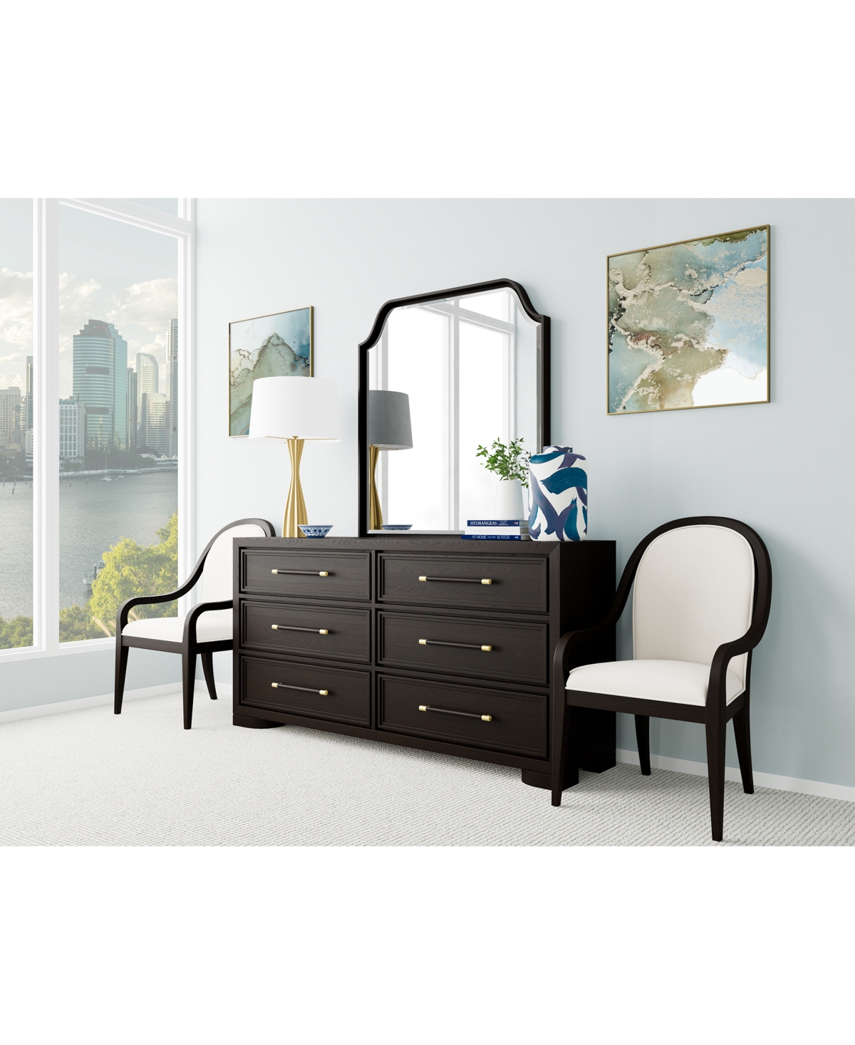 Macy's Mazen Mirror In Dark Brown