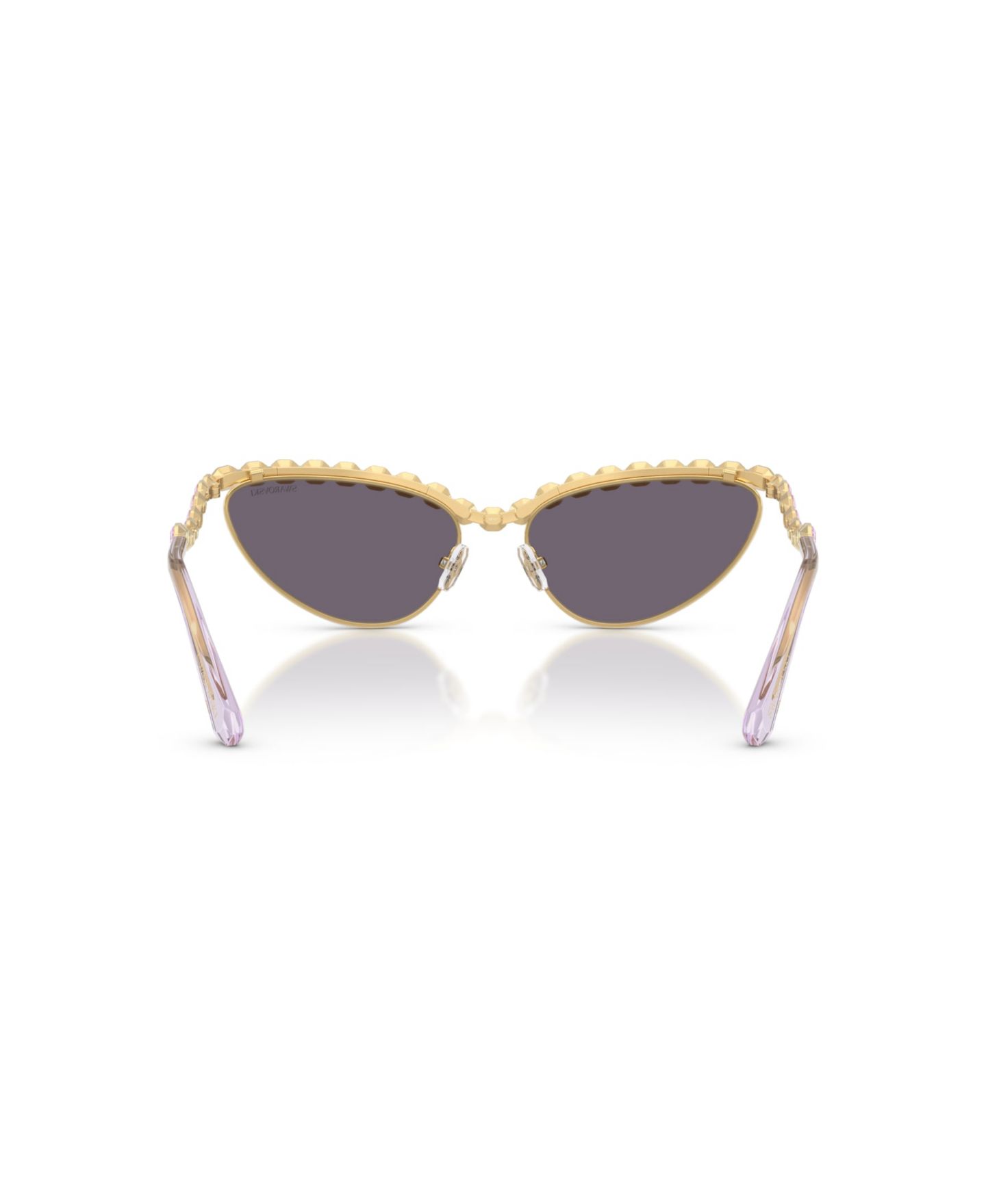 Женские солнцезащитные очки Swarovski Embellished Cat Eye Sunglasses, SK7030, цвет: Золотой — фото 3