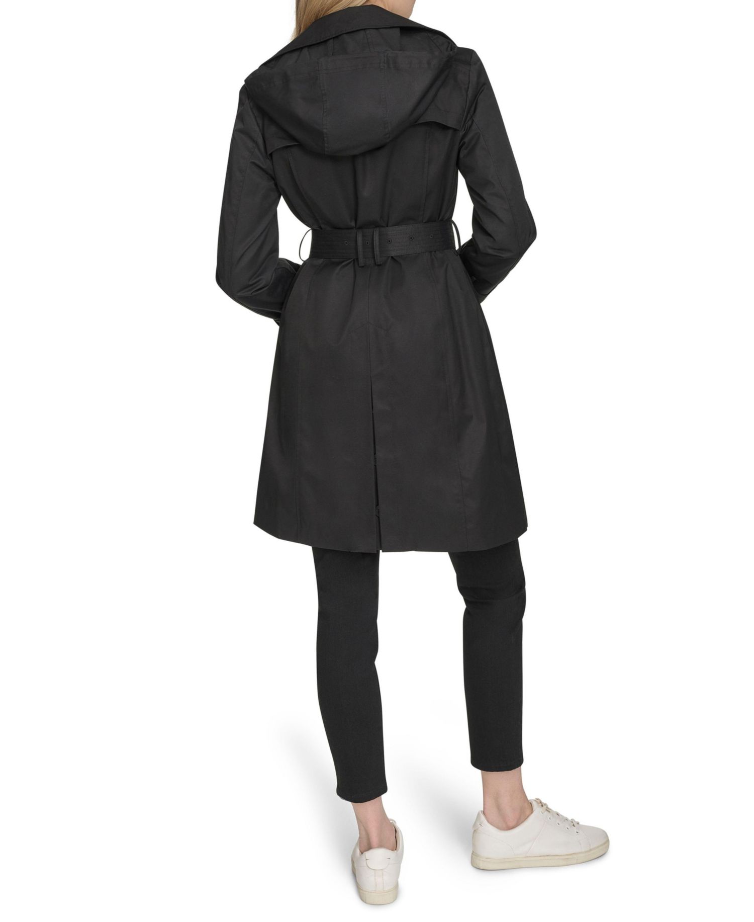 Women's 36 1/2" D/B Trench Coat With Removable Hood