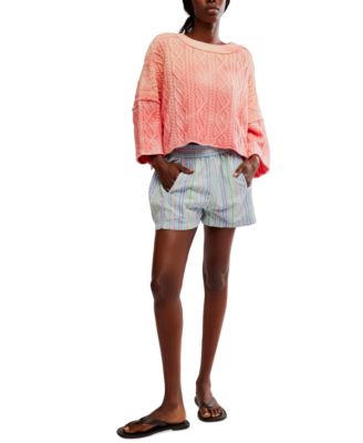 Free People - Women's Get Free Striped Pull On Shorts