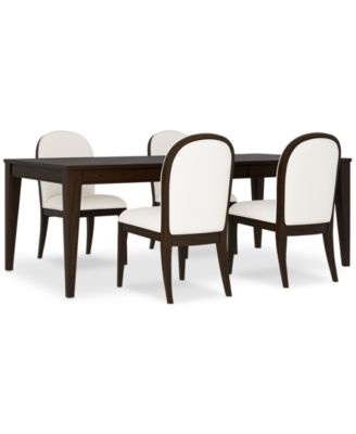 Mazen 5-Pc. Dining Set (Table & 4 Curved Side Chairs)