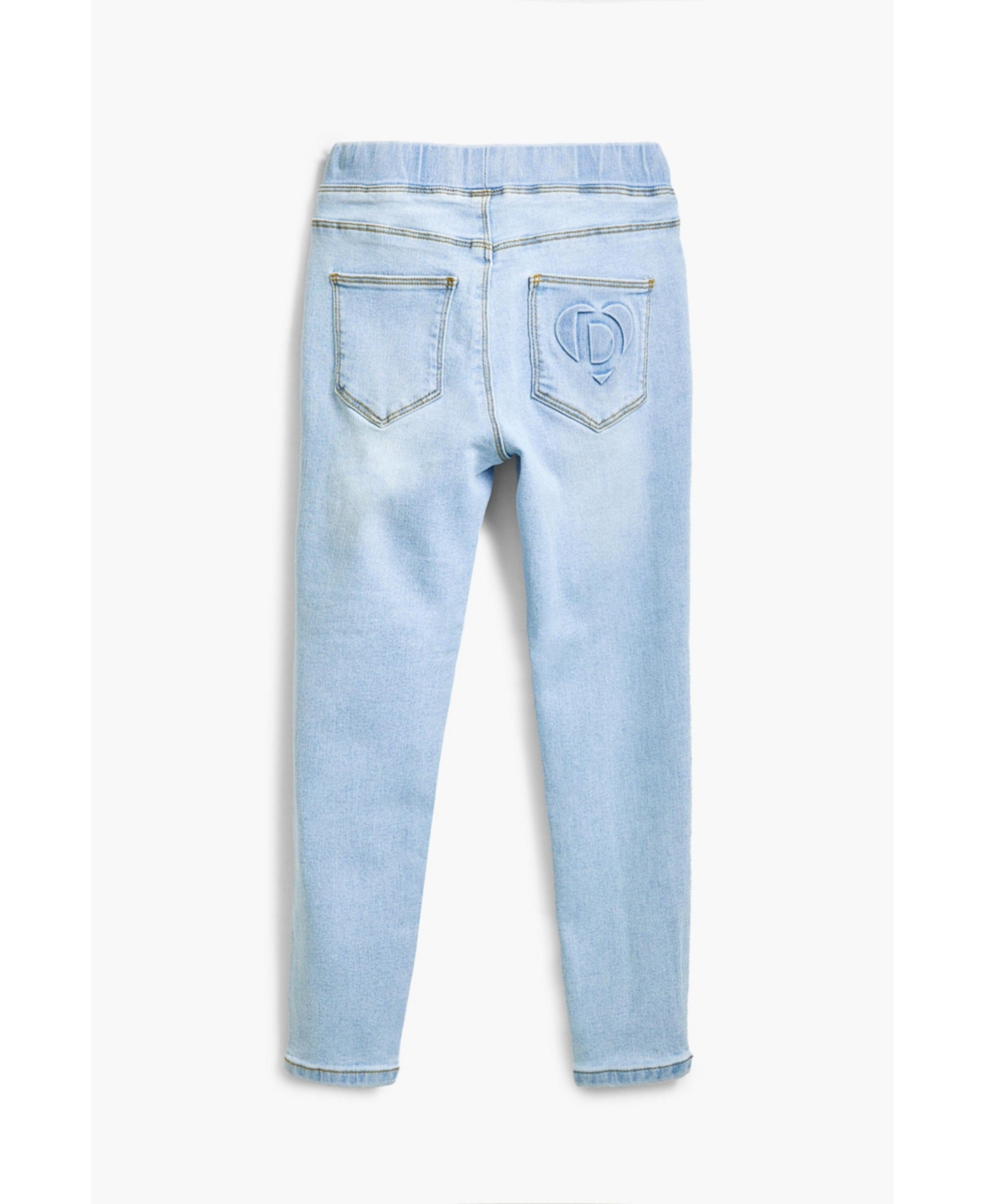 Desigual Girls's Denim Leggings Logo In Medium Blue
