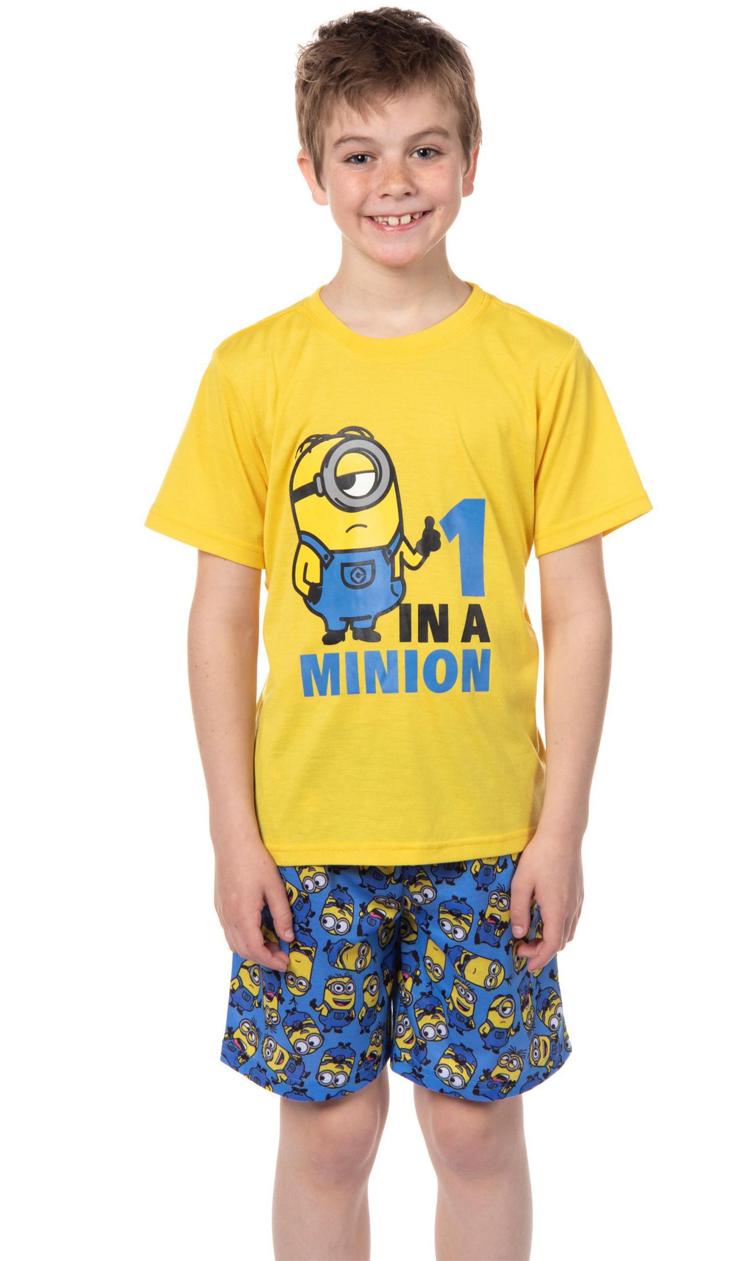 Boys' Minions 1 In A Minion Kids 2PC Pajama Set