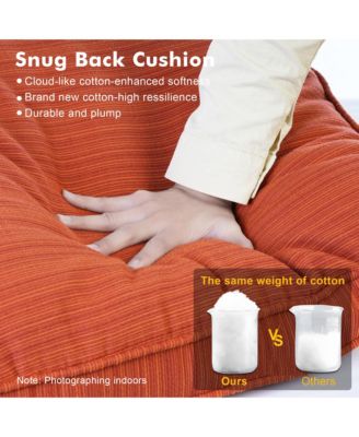 5 Piece Patio Furniture, Outdoor Furniture Sets, Modern Wicker Patio Furniture Sectional and 2 Pillows, All Weather Garden Patio Sofa, Backyard