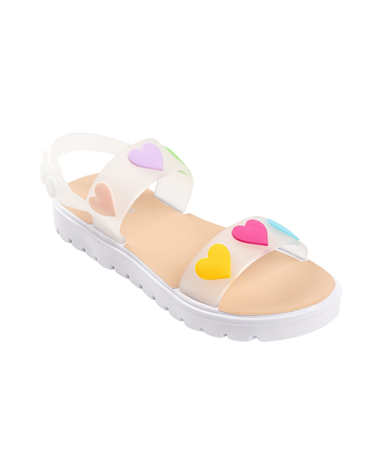 Bebe Little Girls Trendy And Comfortable With Charms Sandals In Pastel Multi