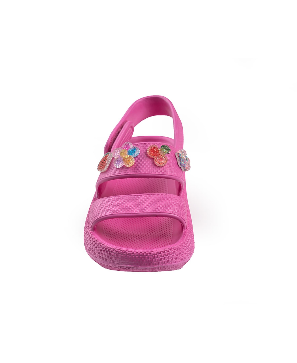 Bebe Little Girls Cute And Comfortable Summer With Charms Sandals In Fuchsia