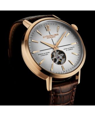 Mens 1021 Quasar Skeleton Automatic 42mm Watch