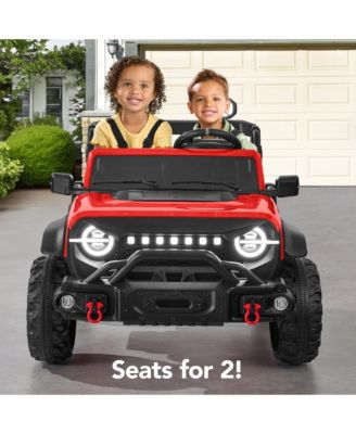 Kids 24V 2-Seater Electric Ride-On Car Truck w/ Parent Control, Bluetooth, LED Lights