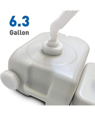 Portable Handwash Sink with 24 Liter Waste Holding Tank, Basin Stand, and Rolling Wheels – Ideal for Indoor & Outdoor Use