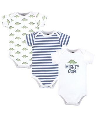 Hudson Baby Baby Boys Hudson Unisex Soft Cotton Bodysuit Triple Pack - Mighty cute dino 19$