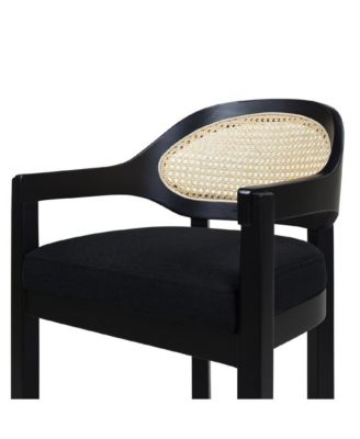  Mid-Century Modern 26" wood  Cane Back Kitchen Island Chair Counter Stool