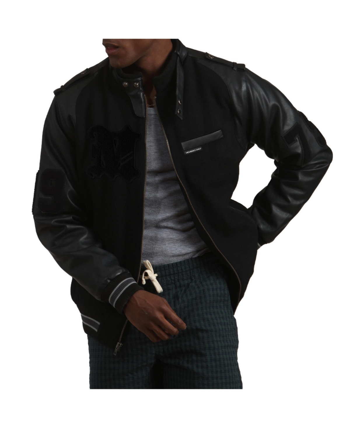 Men's Varsity Jacket - Black
