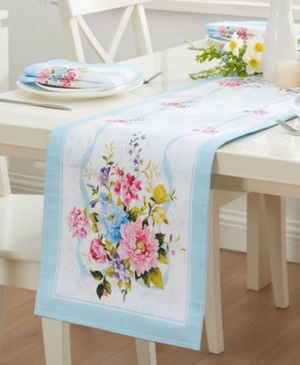 Rose Cottage Engineered Table Runner, 13" x 70"