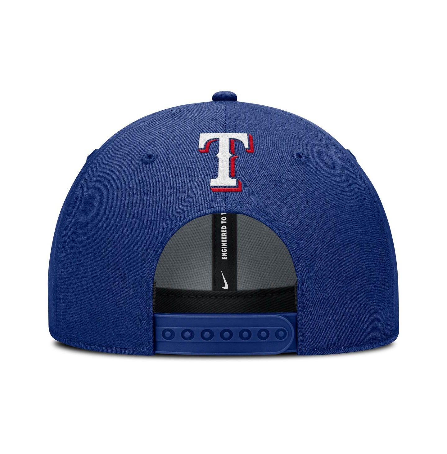 Мужская кепка Nike Royal Texas Rangers Rise Gaberdine Adjustable Hat — фото 2