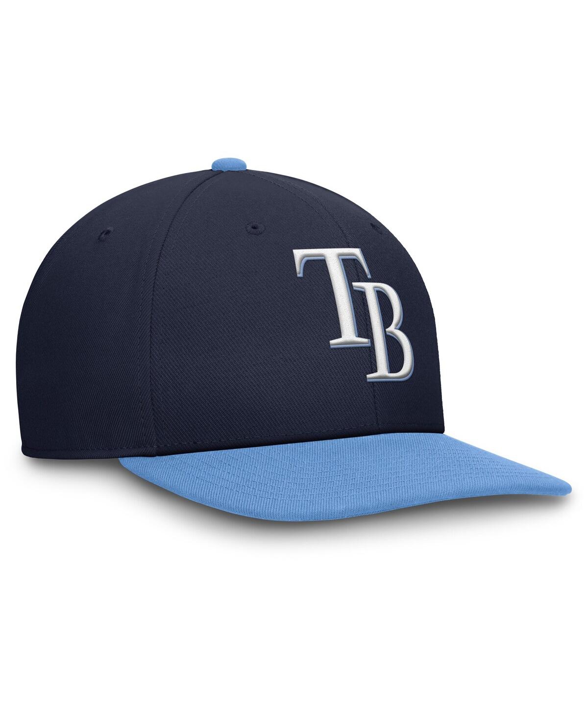 Nike Men's Navy/light Blue Tampa Bay Rays Evergreen Two-tone Snapback Hat In Navy,blue