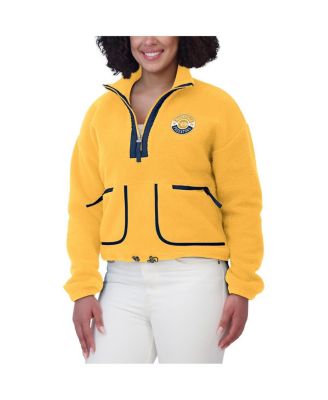 Women's Gold Nashville Predators Polar Fleece Half-Zip Jacket