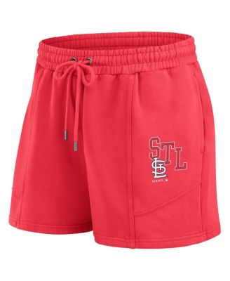 Women's Red St. Louis Cardinals Washed Fleece Sweatshirt & Shorts Lounge Set
