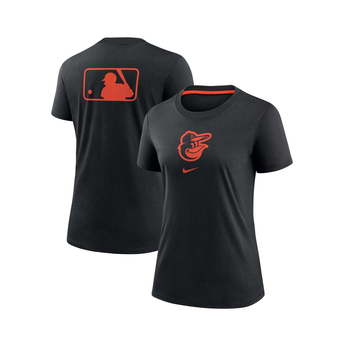 Женская футболка Nike Black Baltimore Orioles Authentic Collection Early Work Tri-Blend — фото 1