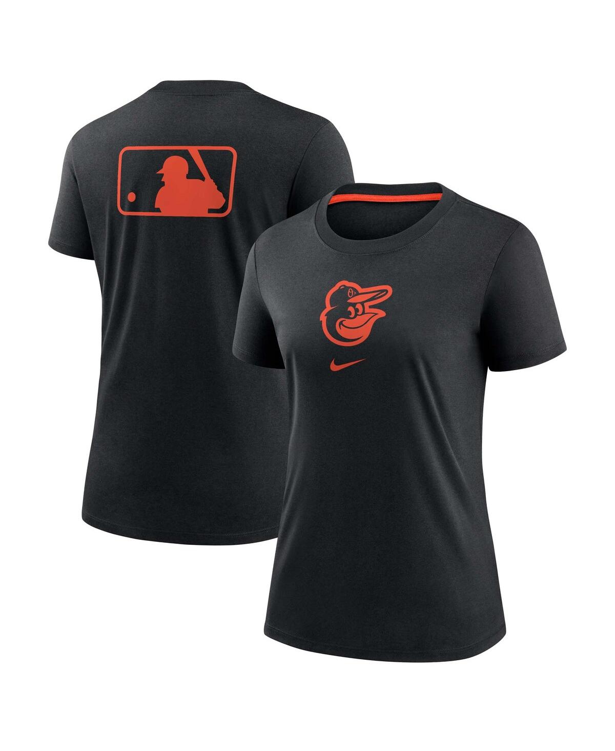Nike Women's Black Baltimore Orioles Authentic Collection Early Work Tri-blend T-shirt In Black