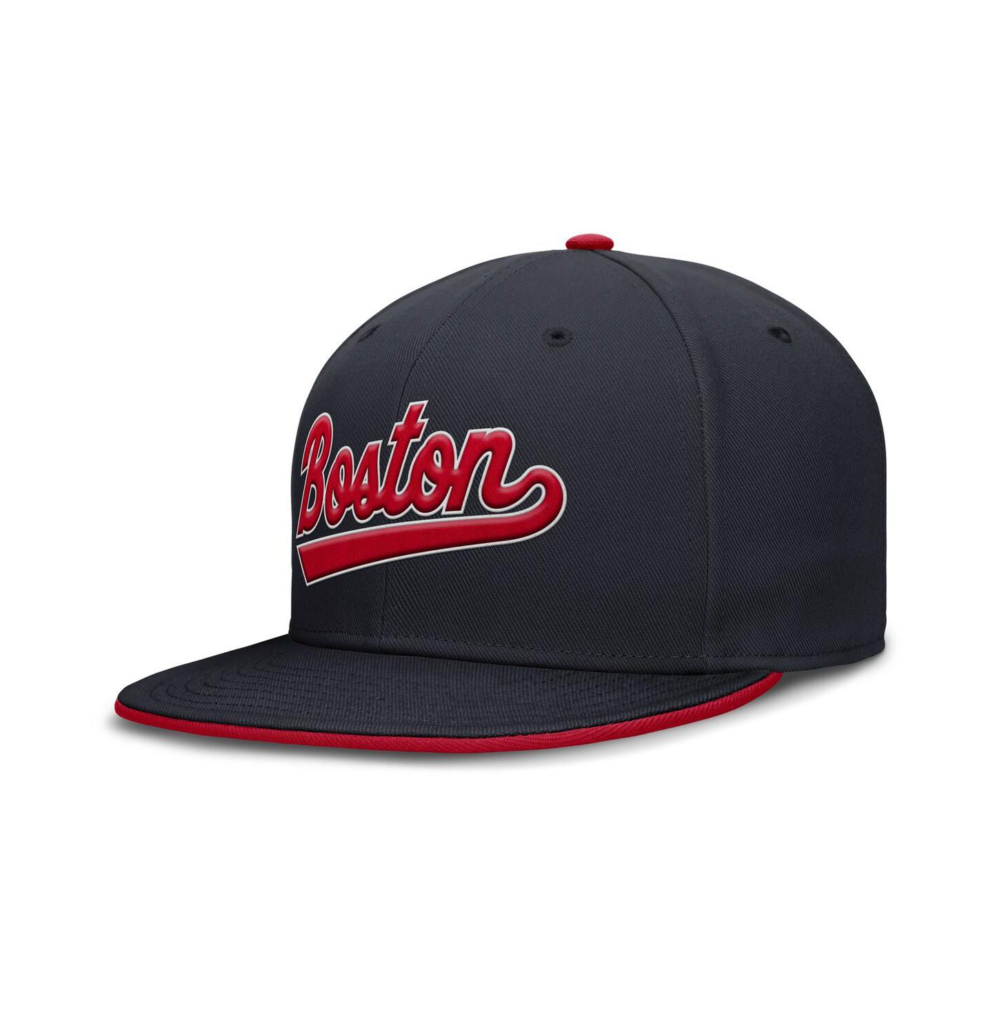Мужская кепка Nike Navy Boston Red Sox True Performance Fitted Hat — фото 3