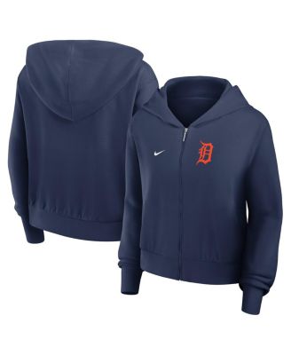Nike - Women's Navy Detroit Tigers Lightweight Full-Zip Hoodie