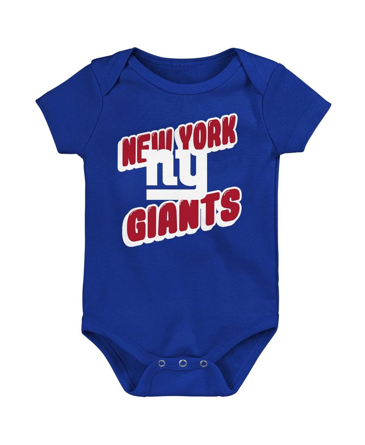 Outerstuff Baby Boys And Girls New York Giants Play Day Bodysuit, Set Of 3 In Multi