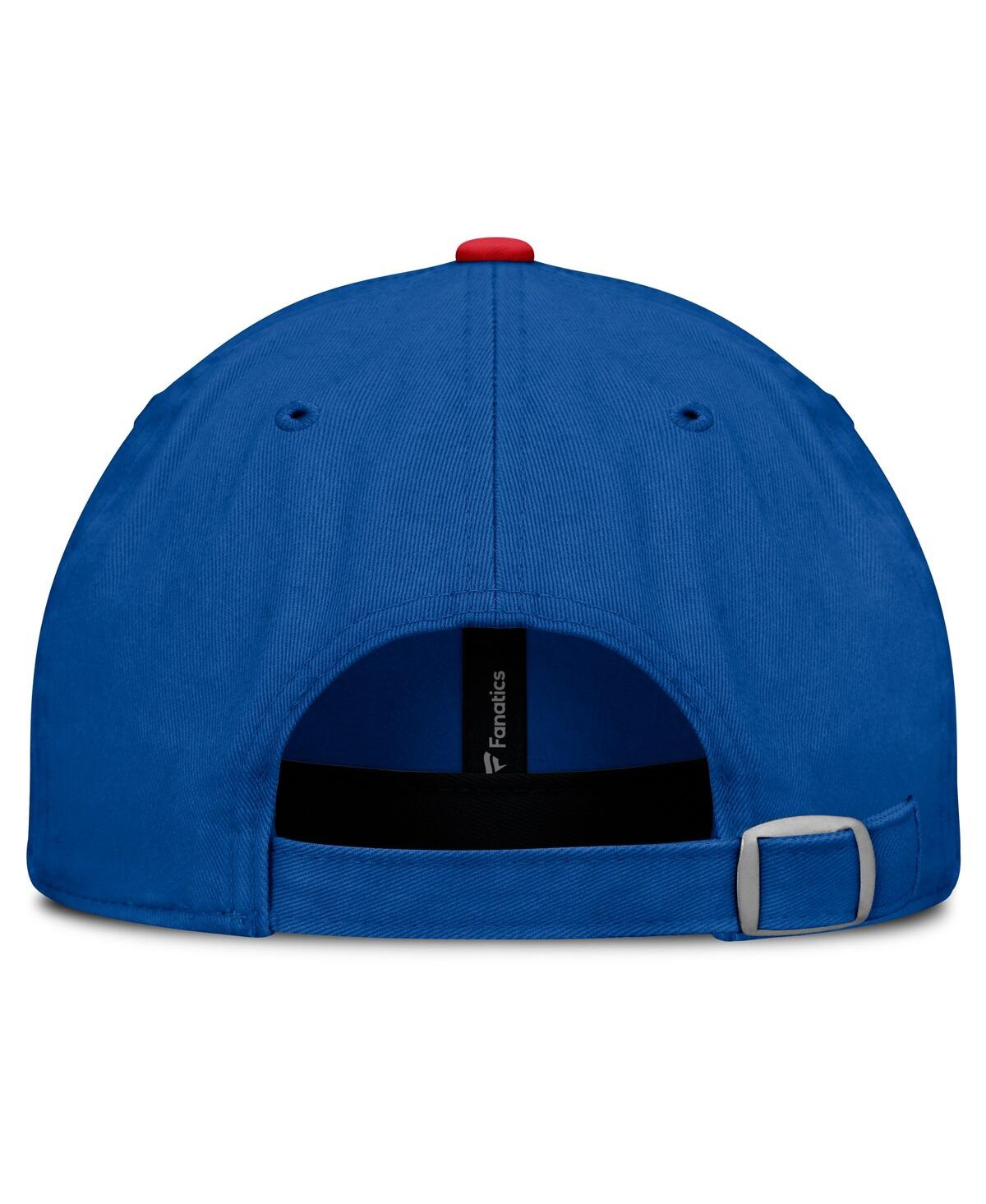 Fanatics Men's Blue/red New York Rangers Heritage Home Ice Two-tone Adjustable Hat In Blue,red