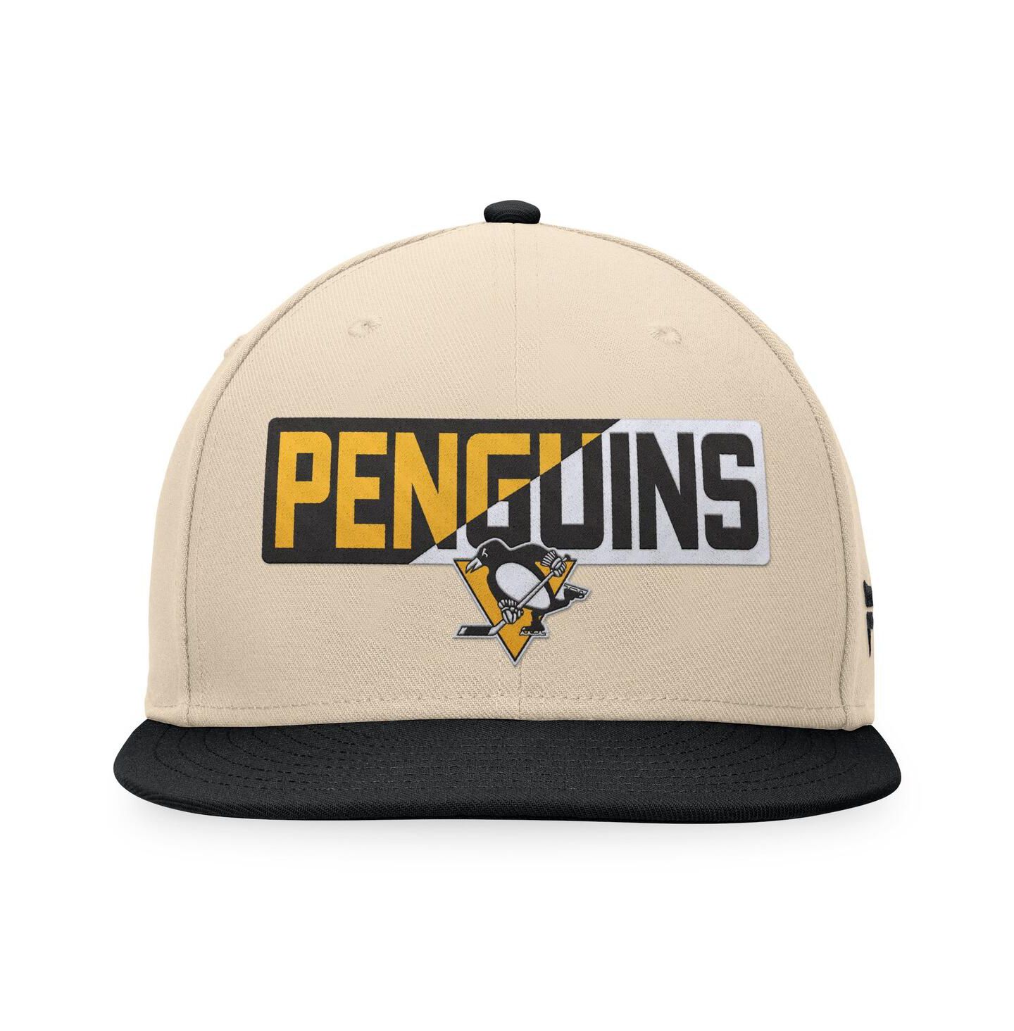 Мужская кепка Fanatics Cream/Black Pittsburgh Penguins Goalazo Snapback Hat — фото 4