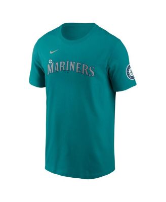 Men's Julio Rodríguez Aqua Seattle Mariners Fuse Name Number Inline T-Shirt