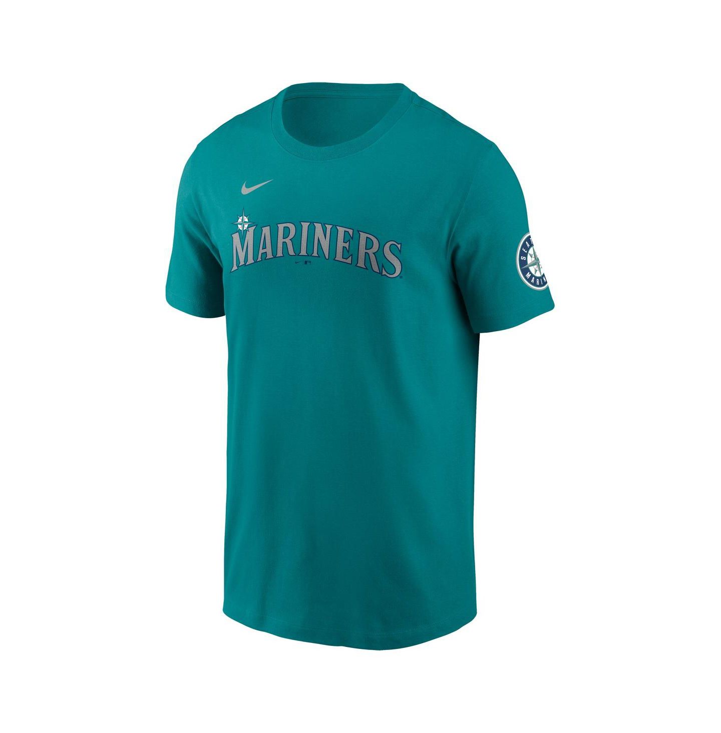Мужская футболка Nike Julio Rodríguez Aqua Seattle Mariners Fuse Name & Number Inline — фото 3