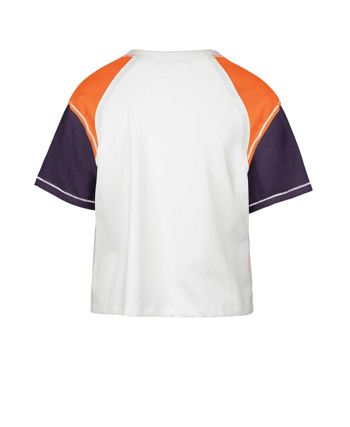 47 BRAND WOMEN'S WHITE CLEMSON TIGERS SERENITY GIA CROPPED T-SHIRT 