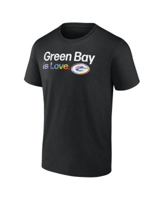 Men's Black Green Bay Packers Pride T-Shirt