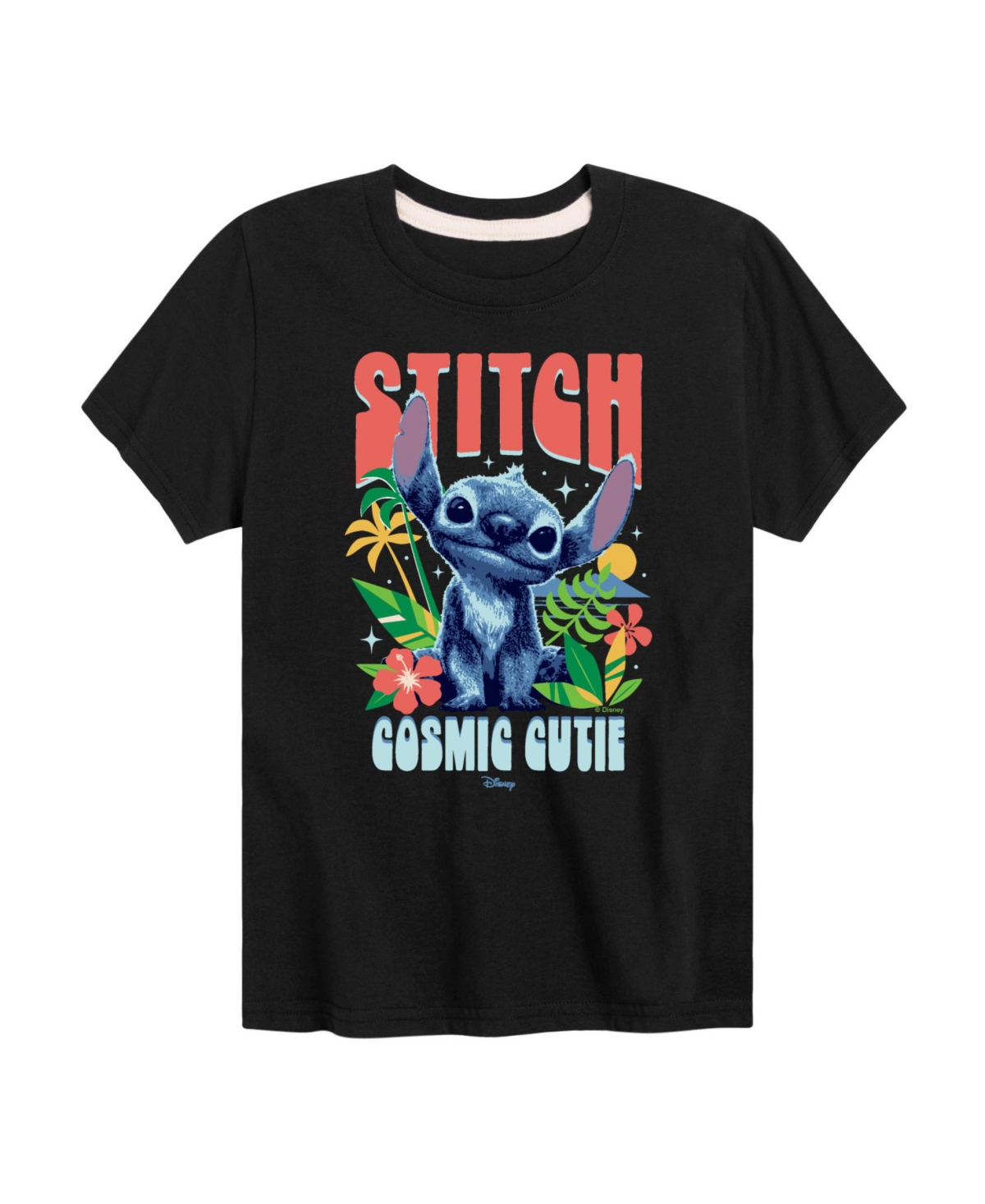Hybrid Big Boys Lilo Stitch Live Action Stitch Cosmic Cutie Graphic T-shirt