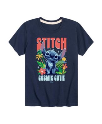Lilo & Stitch Big Boys Lilo Stitch Live Action Stitch Cosmic Cutie Graphic T-Shirt - Blue