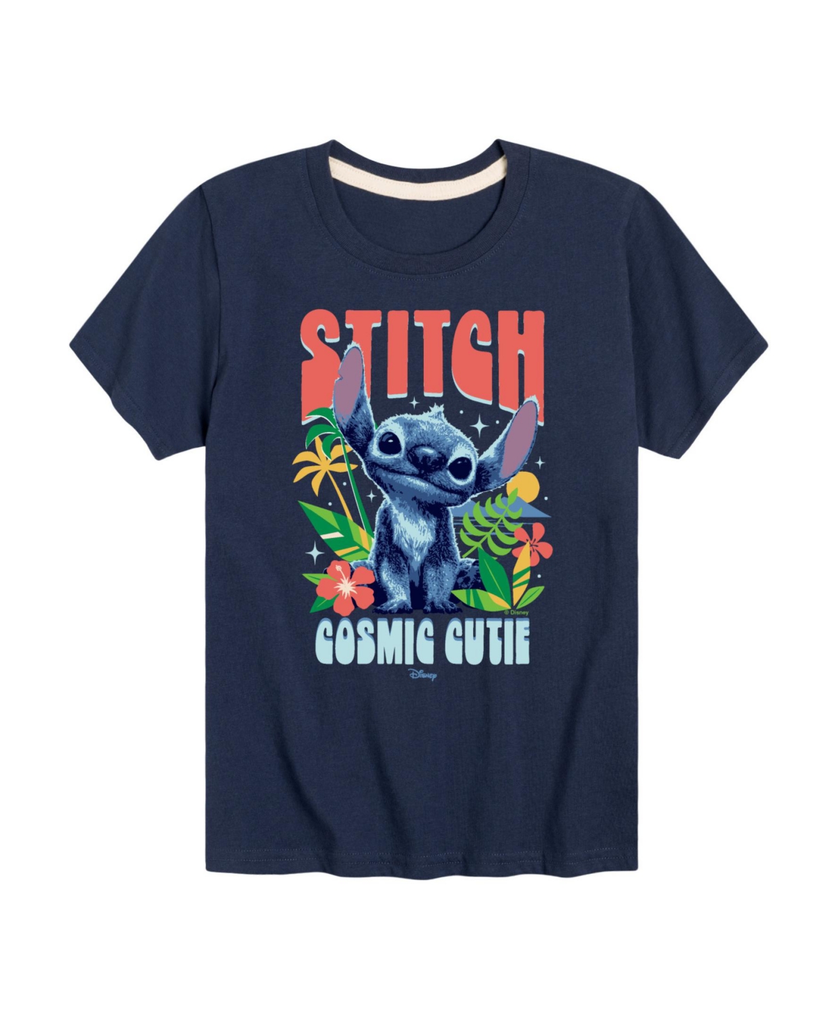 Hybrid Big Boys Lilo Stitch Live Action Stitch Cosmic Cutie Graphic T-shirt