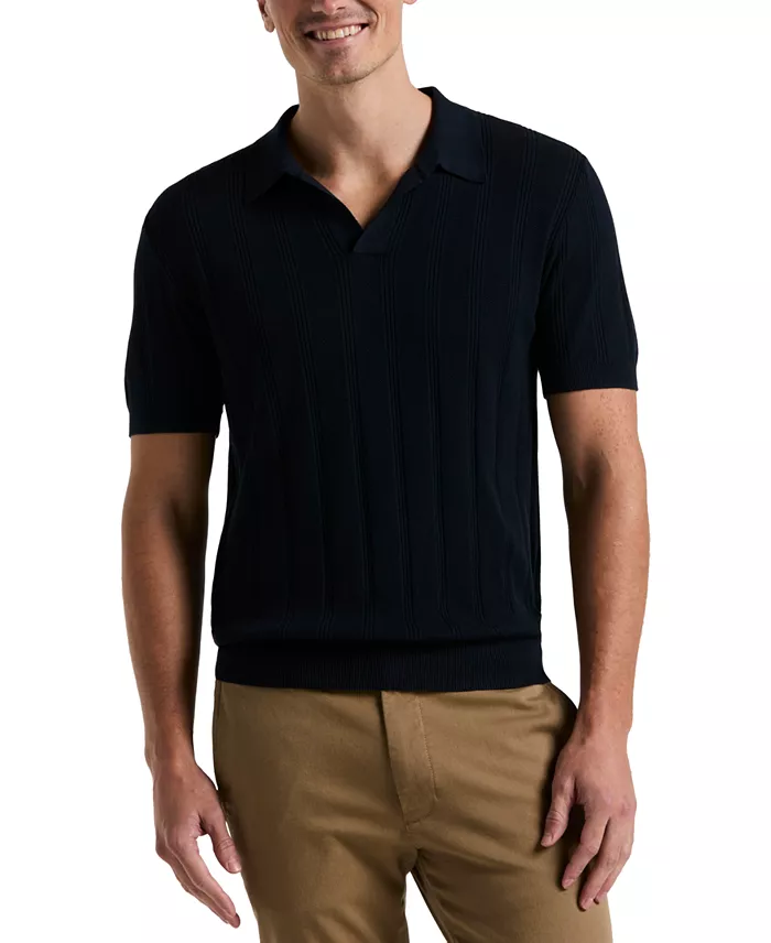 Men's Johnny Collar Stripe Polo Sweater - thumbnail 7
