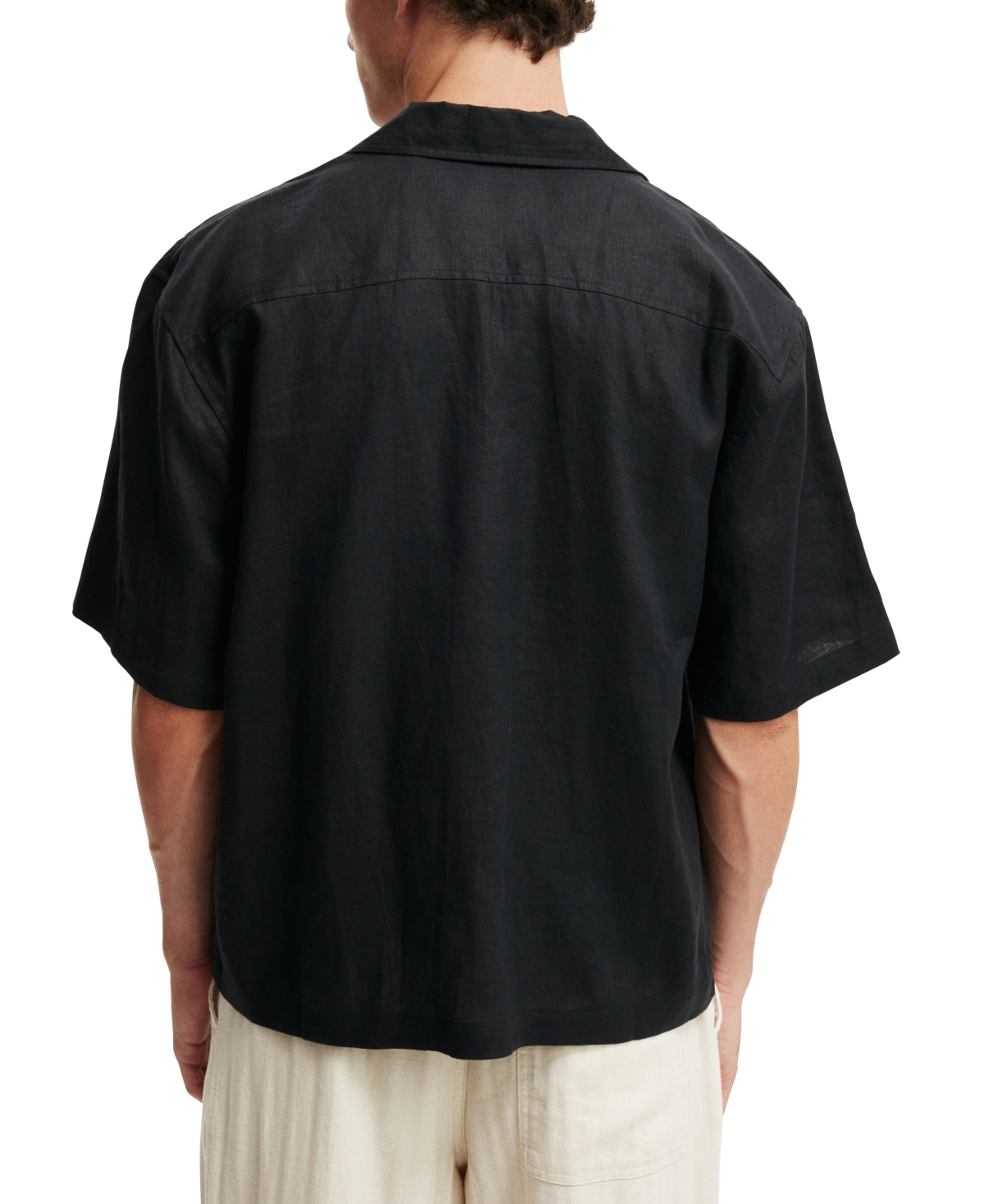 Shop Cotton On Men's Box Fit Short Sleeve Shirt In Black